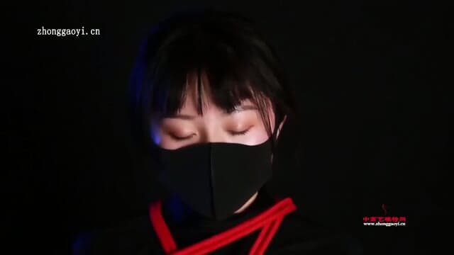 Ninja Girl Tied In Red Ropes  Kinky4Ever