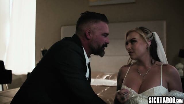 Big tits bride Cubbi Thompson gets fucked hard by a big cock groomsman