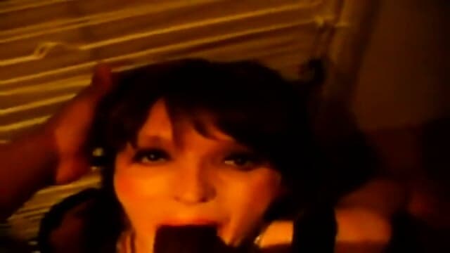 Mature Slut In Lingerie Sucks BBC In Toilet